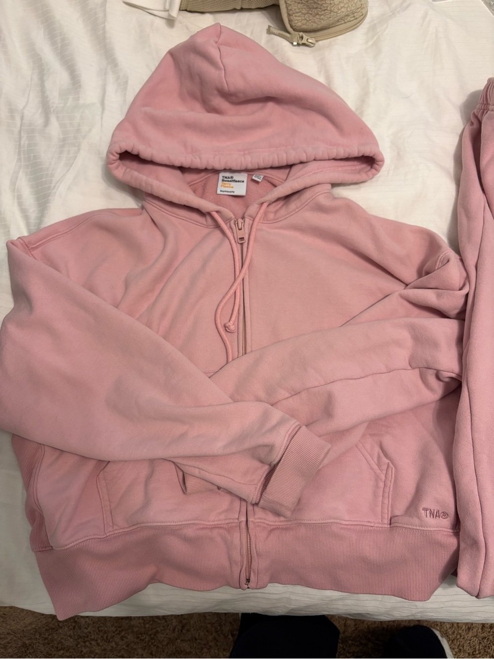 Aritzia TNA Pink Sweat Set